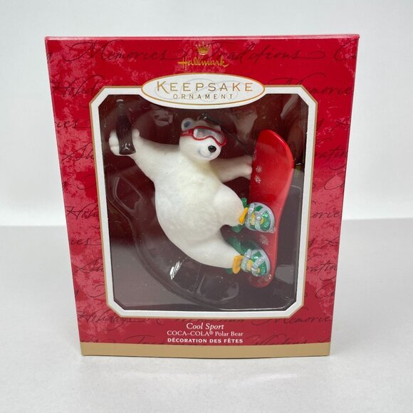 Hallmark Keepsake Ornament Cool Sport Coca-Cola Polar Bear 2001‎ Christmas Decor - Picture 1 of 8